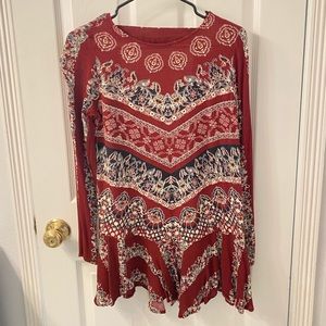 Free People Shift Dress in Tribal Print